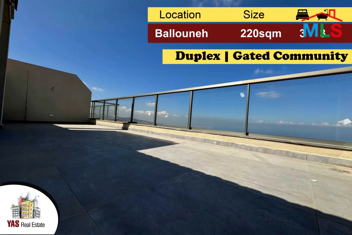 Ballouneh 220m2 | Duplex | Gated Community | Prime Location | WA