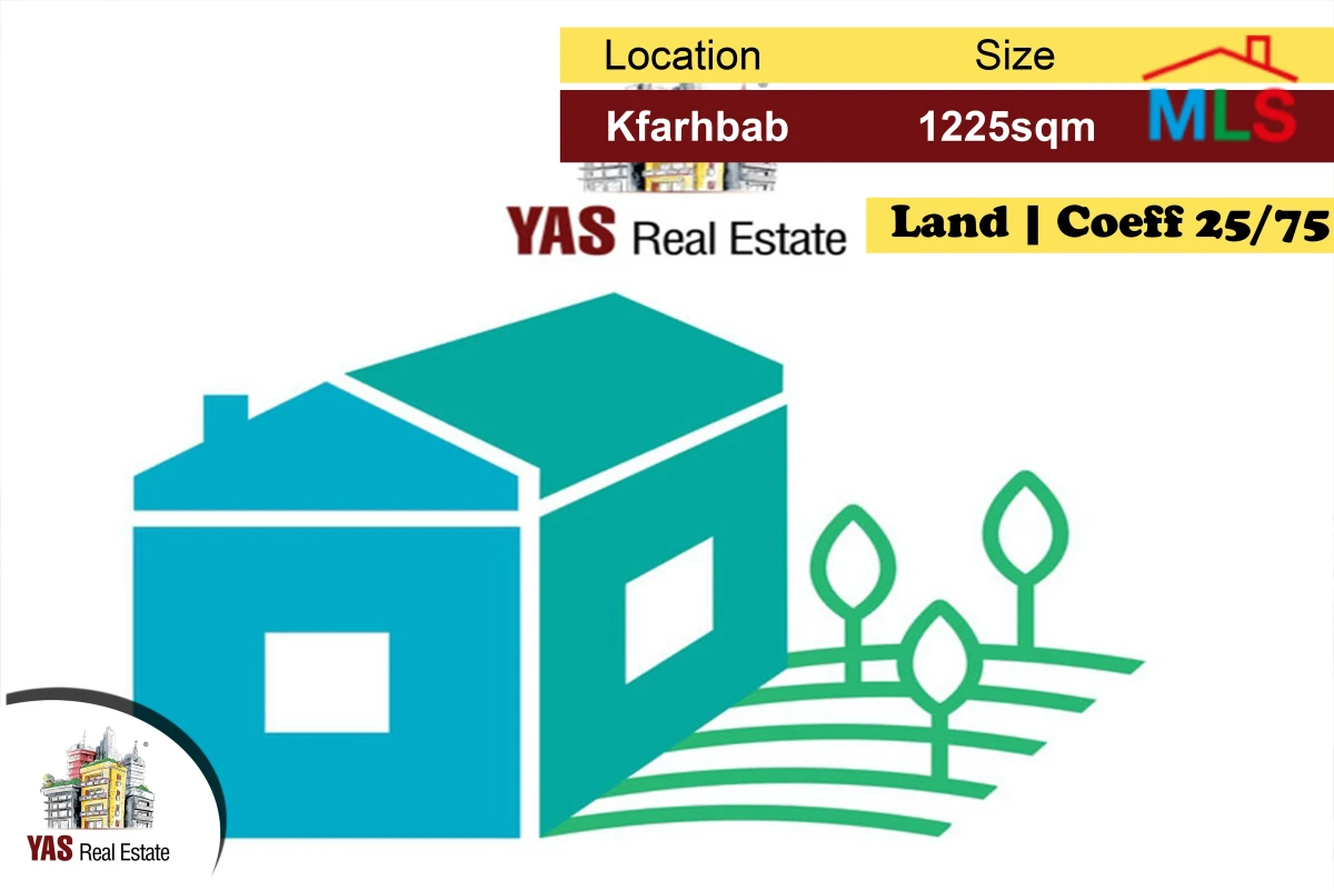 Kfarhbab 1225m2 | Land | 25/75 | Panoramic View | Zone Vert | WA