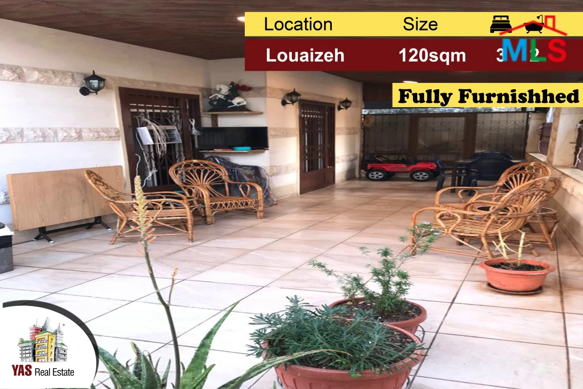 Baabda/Louaizeh 120m2 | 60m2 Terrace | Furnished | Prime Location |PA