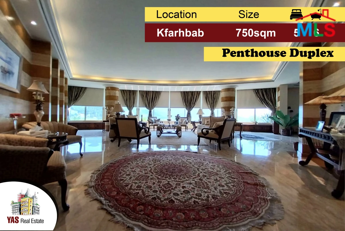 Kfarhbab 750m2 | Penthouse Duplex | Terraces | Super Upgraded | IV WA