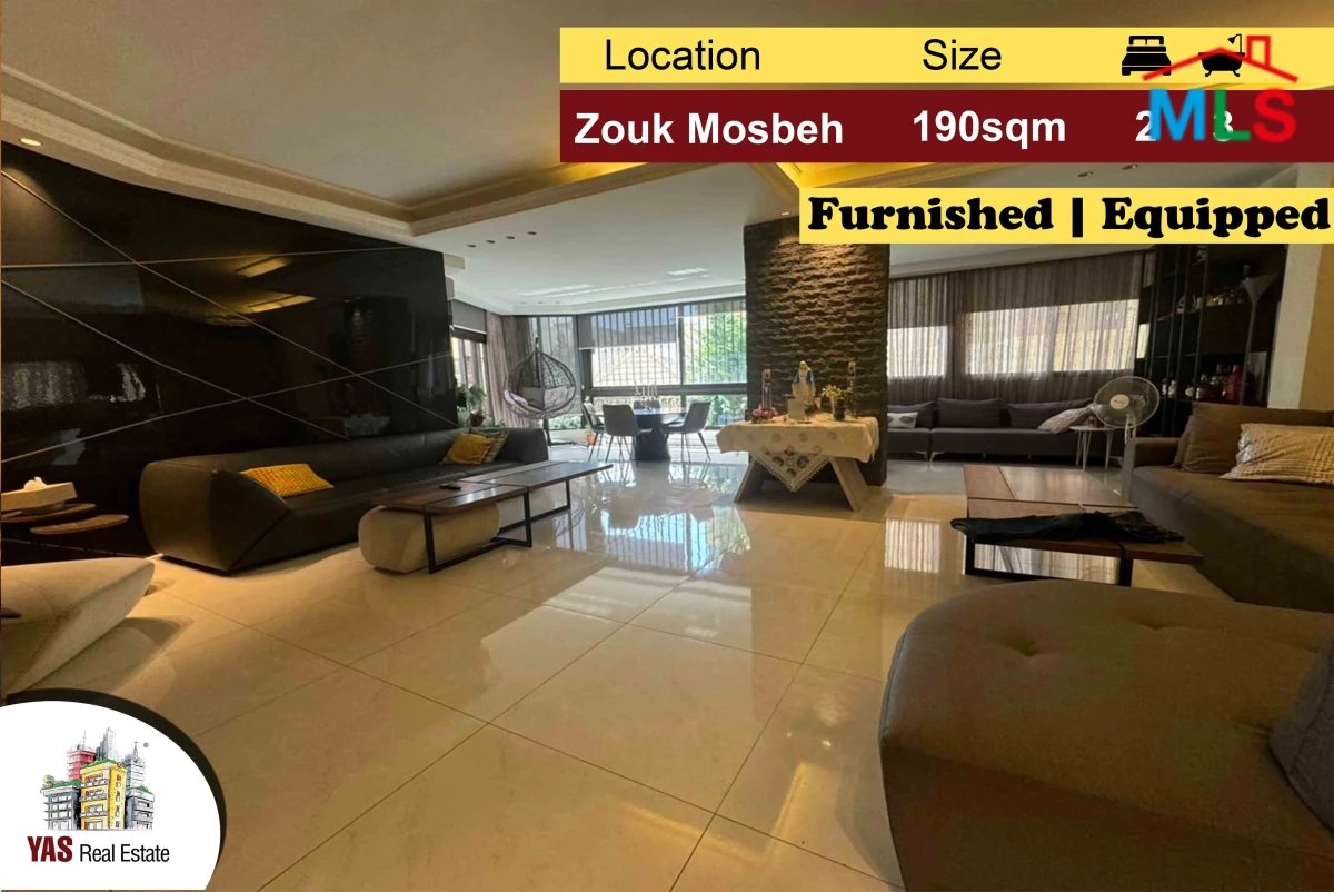 Zouk Mosbeh 190m2 | 120m2 Terrace | Furnished | Renovated |High End|EL