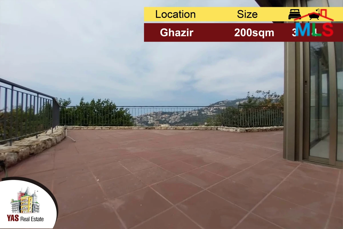 Ghazir 200m2 | 150m2 Terrace | Flat | Prime Location | IV