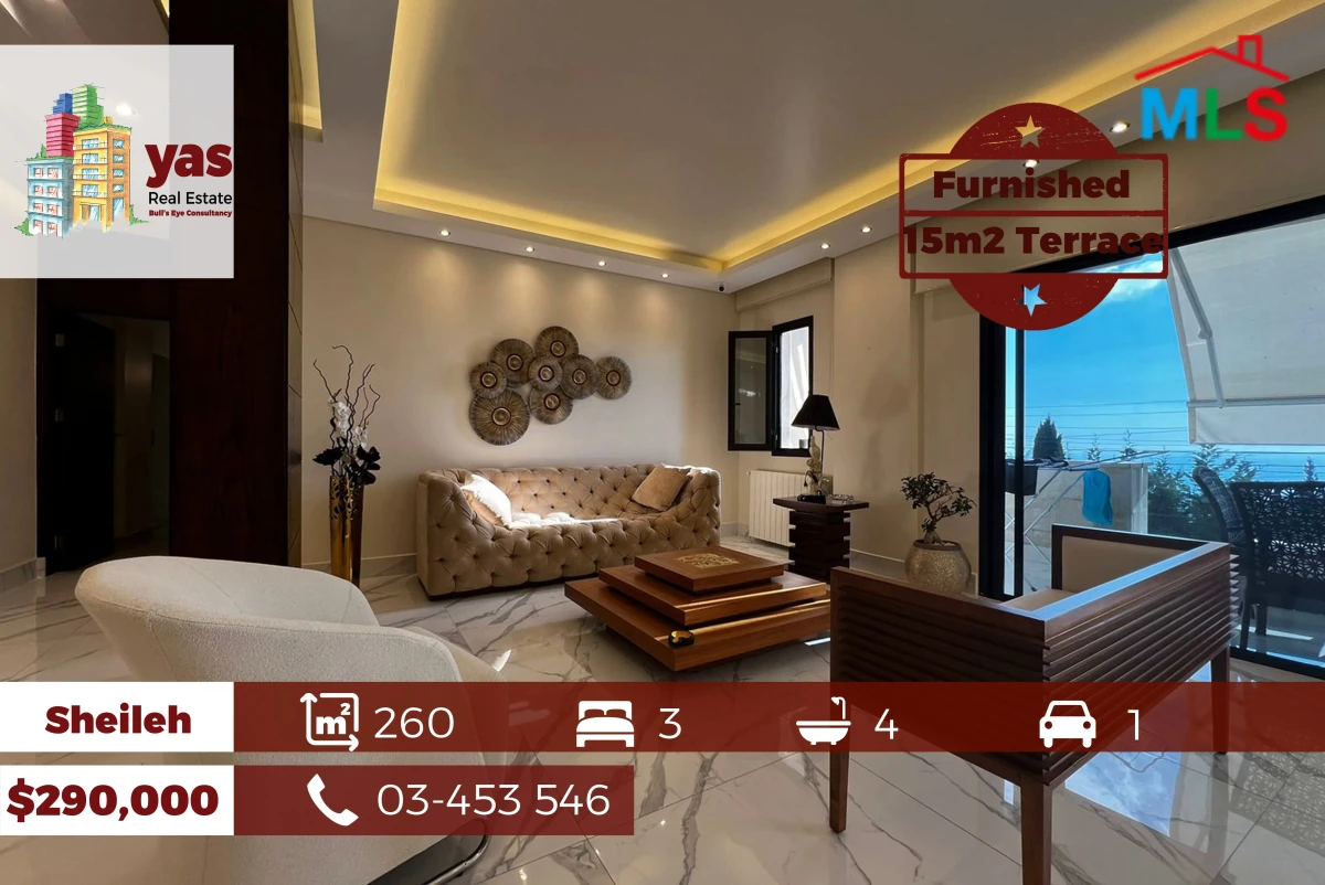 Sheileh 260m2 | 15m2 terrace | Furnished | Panoramic view | KS TO