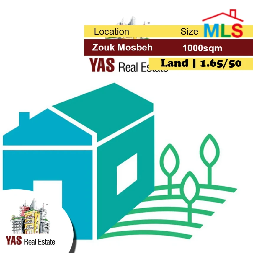 Zouk Mosbeh 1000m2 | Land | Commercial-Residential | WA