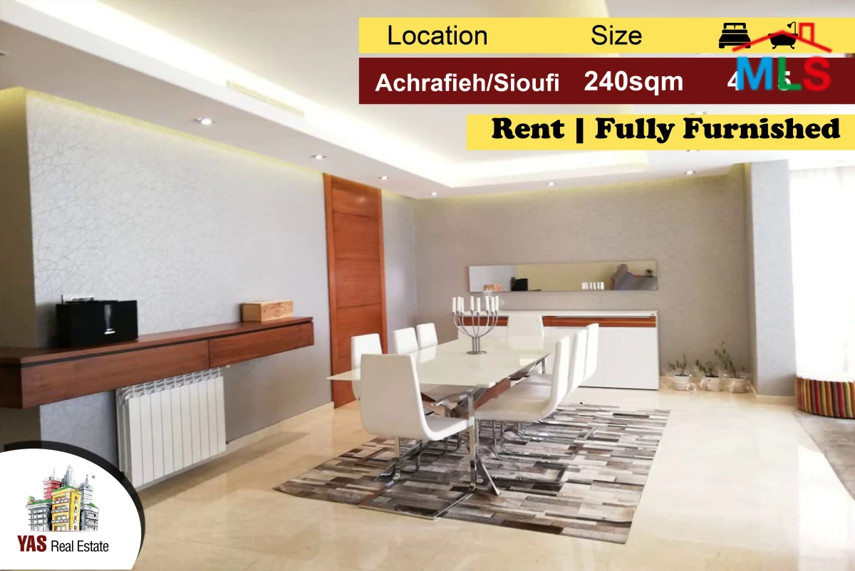 Achrafieh/Sioufi 240m2 | High End | Rent | Furnished | AA