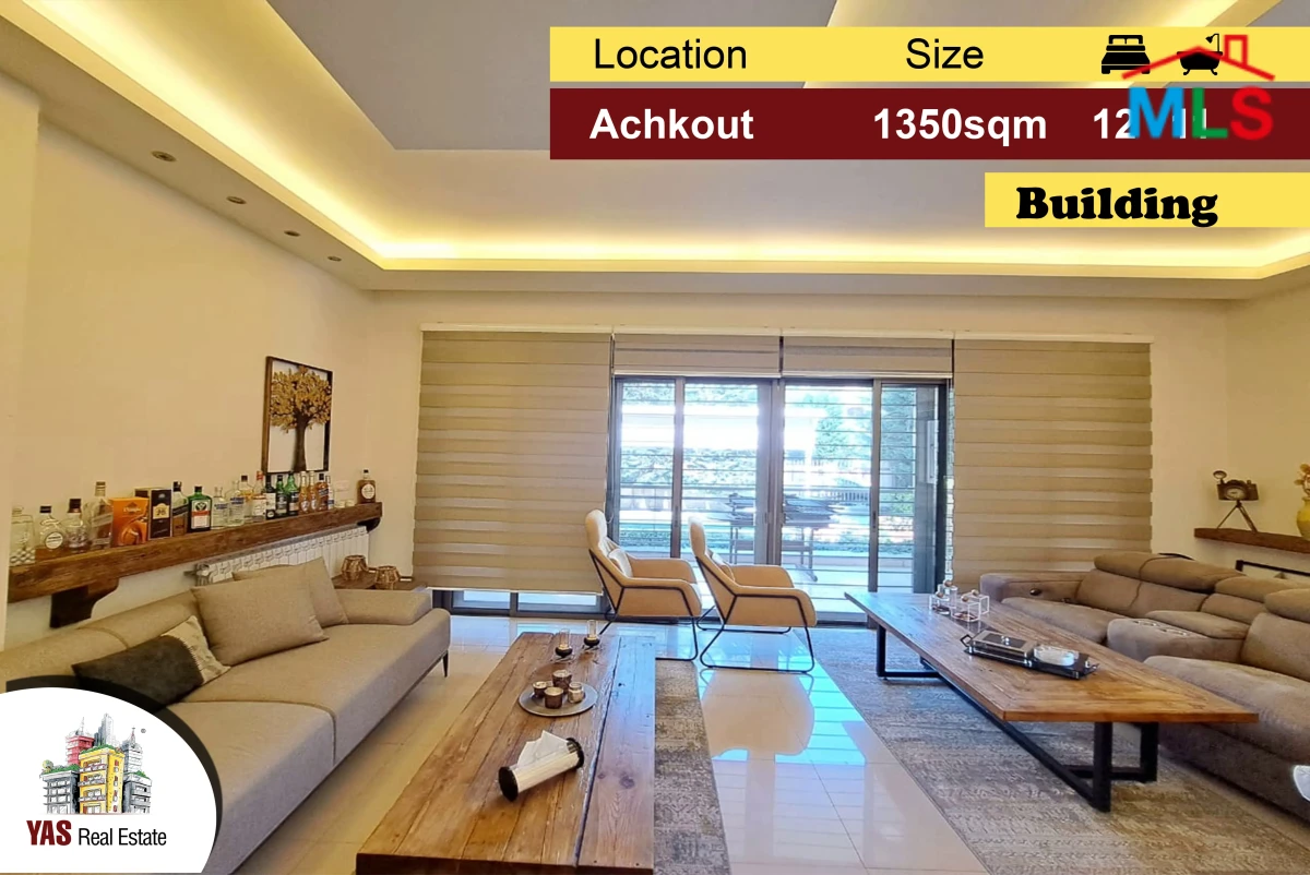 Achkout 1350m2 | 1000m2 Land | Three separated apartment |Roof | DA