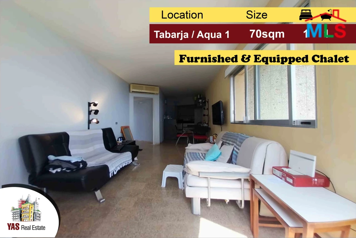 Tabarja/Aqua 70m2 | Furnished-Equipped Chalet | Sea View | IV