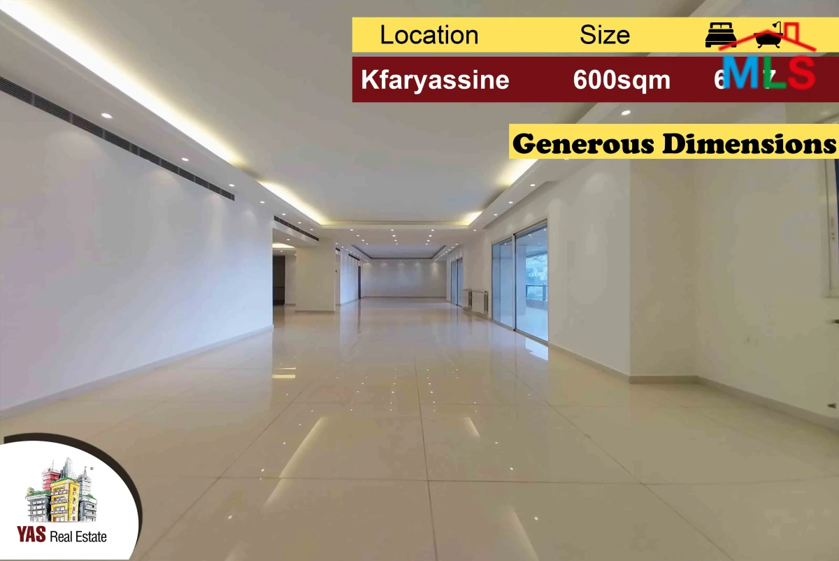 Kfaryassine 600m2 | Open View | Decorated | Generous dimensions | IV
