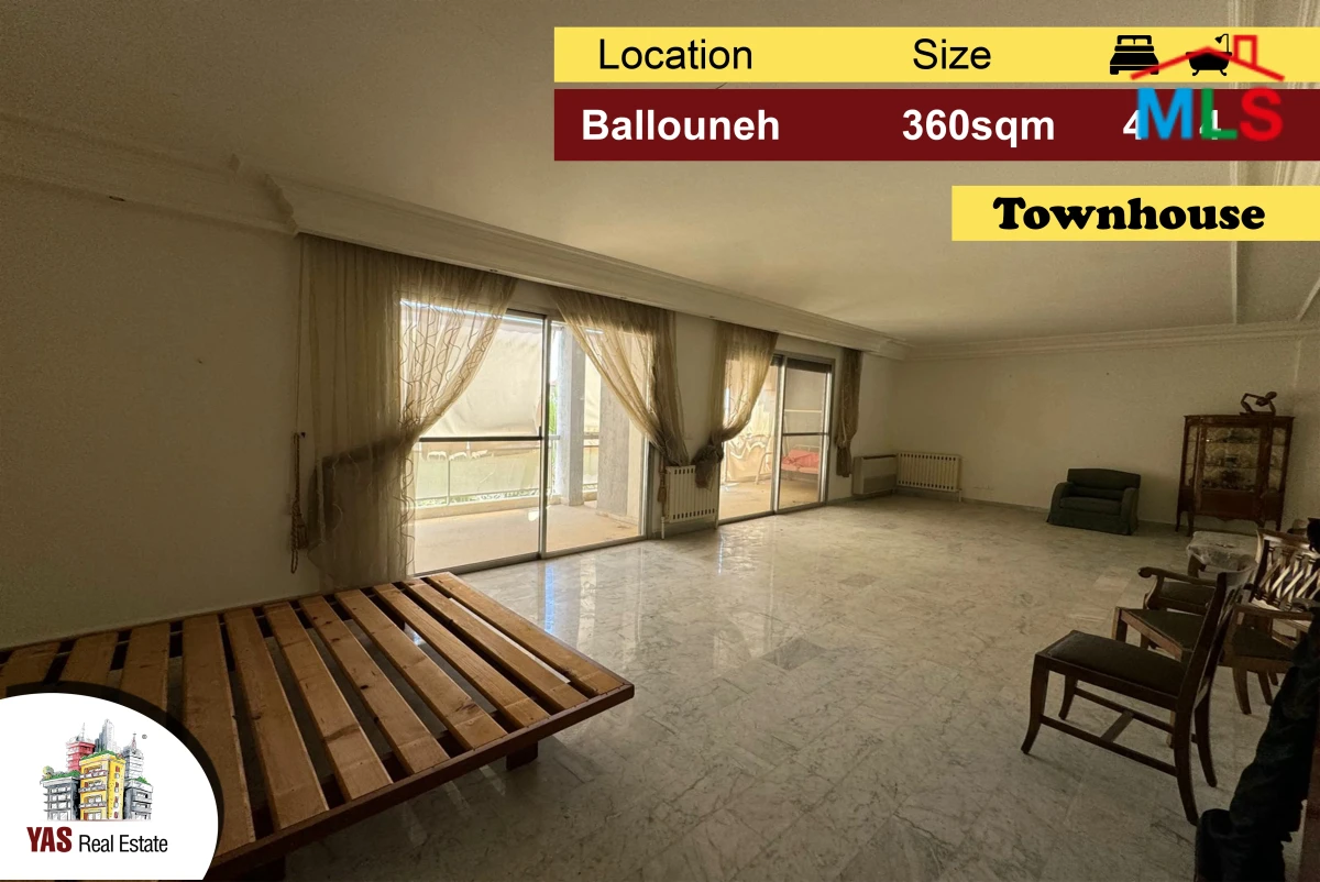 Ballouneh 360m2 | Townhouse | Private Street |Unique Concept | WA