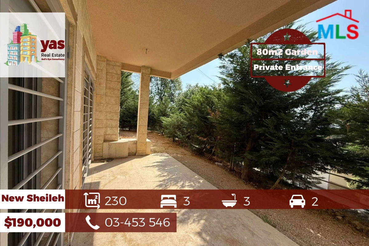 New Sheileh 230m2 | 80m2 Garden | New | Private Street | Catch