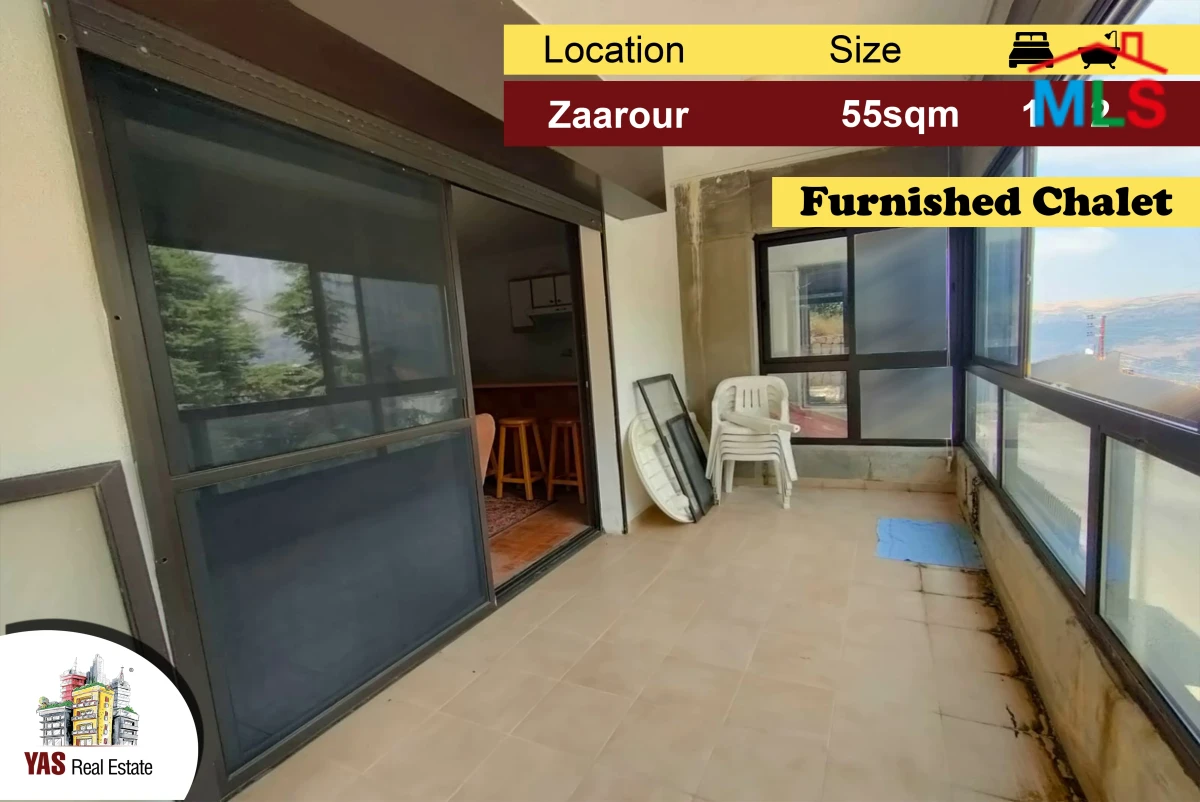 Zaarour 55m2 | 50m2 Terrace | 15m2 Garden |Furnished Chalet | AA