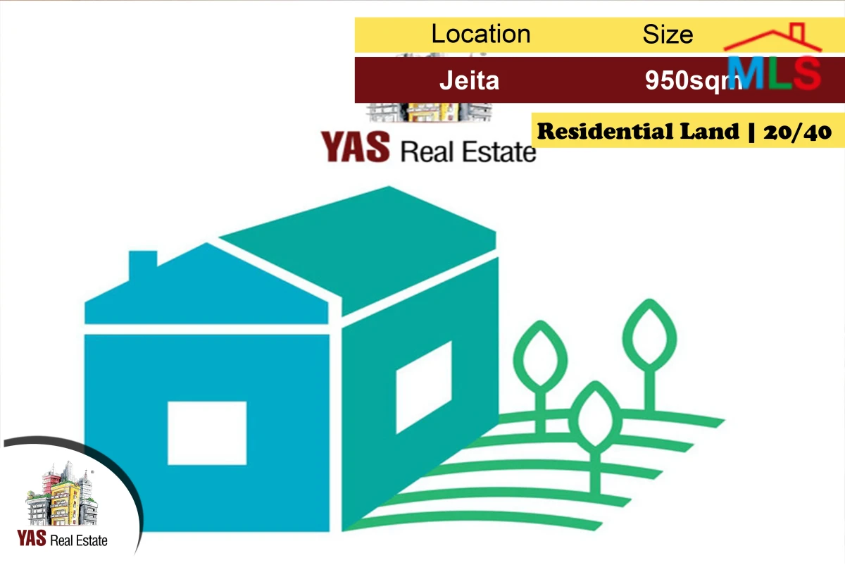Jeita 950m2 | Land | 20/40 | Residential | Flat | MY
