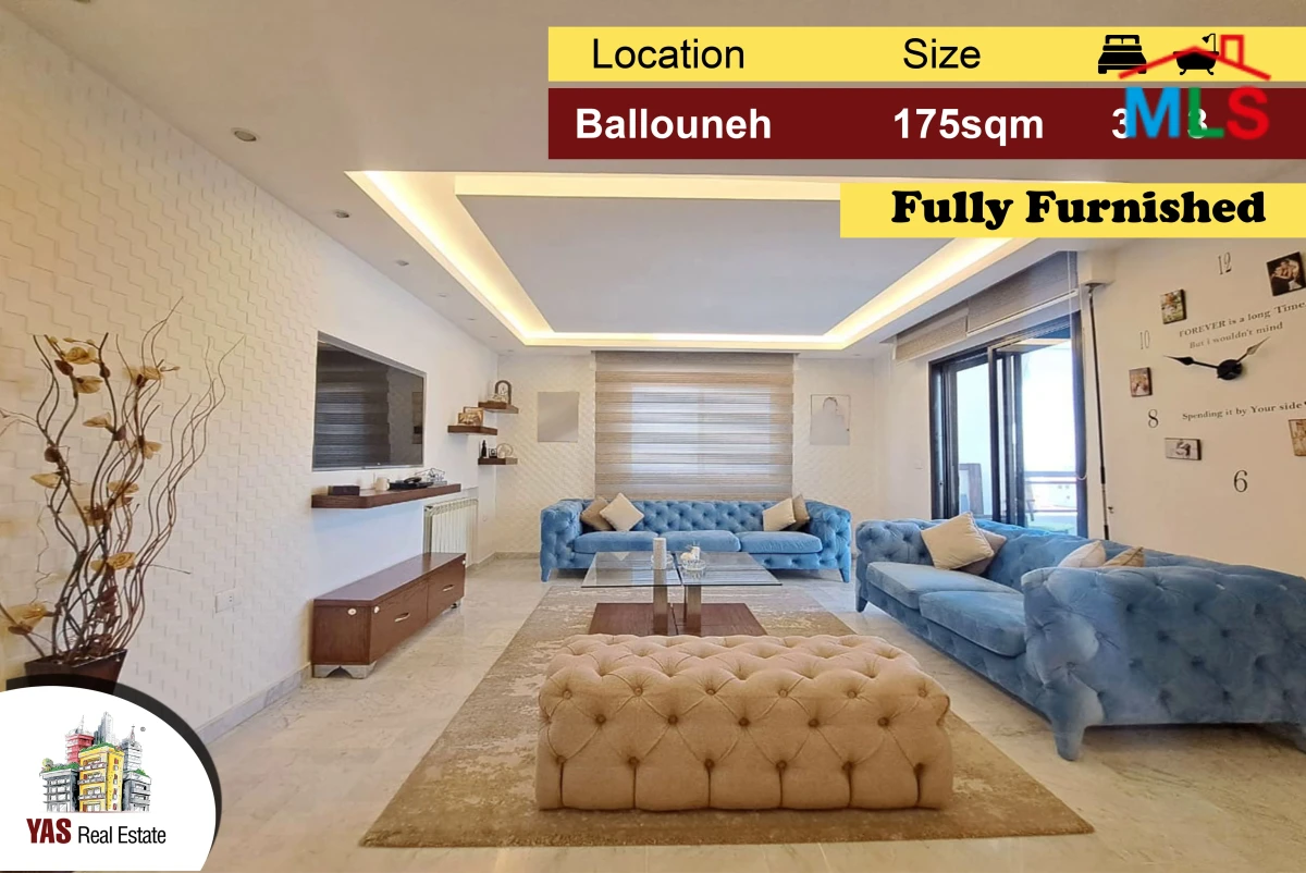 Ballouneh 175m2 | Furnished | Well lighted | Prime Location | DA