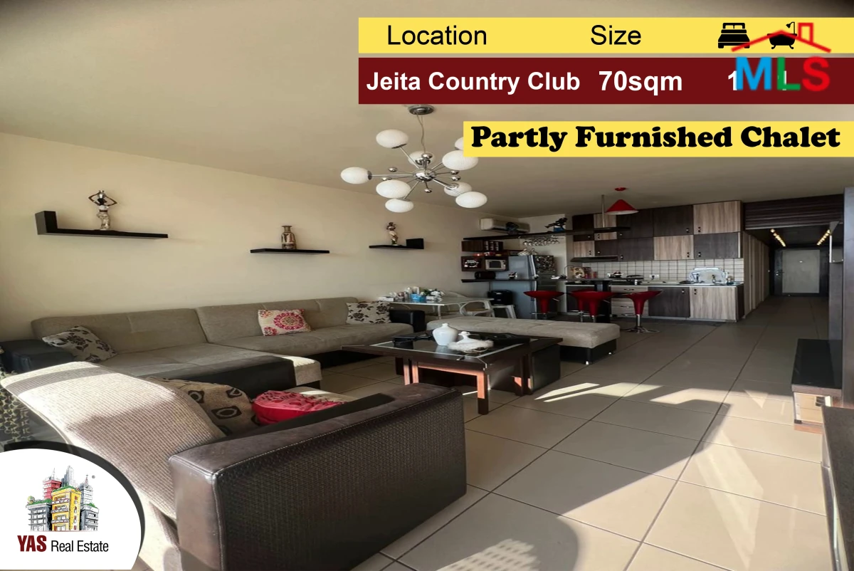 Jeita Country Club 70m2 | Partly Furnished Chalet | High End | MY