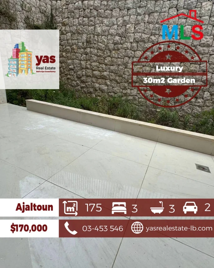 Ajaltoun 175m2 | 30m2 Garden | Prime Location | View | Luxurious | MY