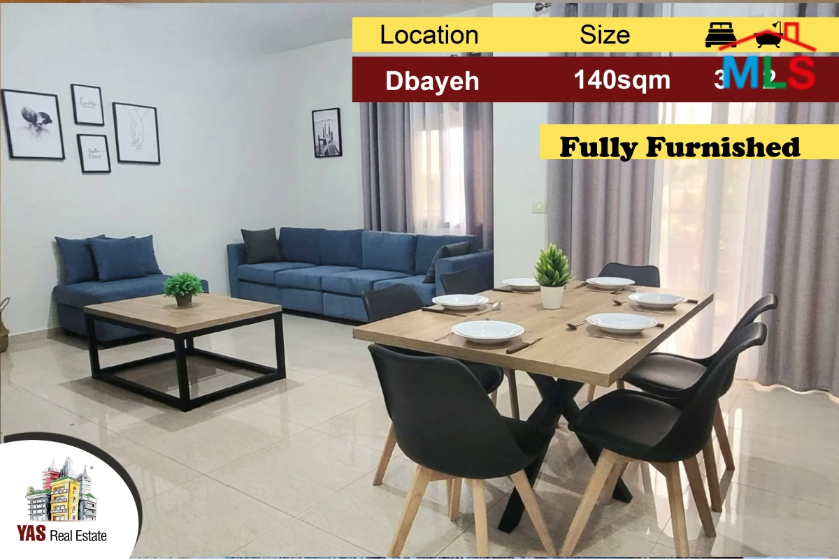 Dbayeh 140m2 | Furnished | Decorated Flat | Modern | View | PA