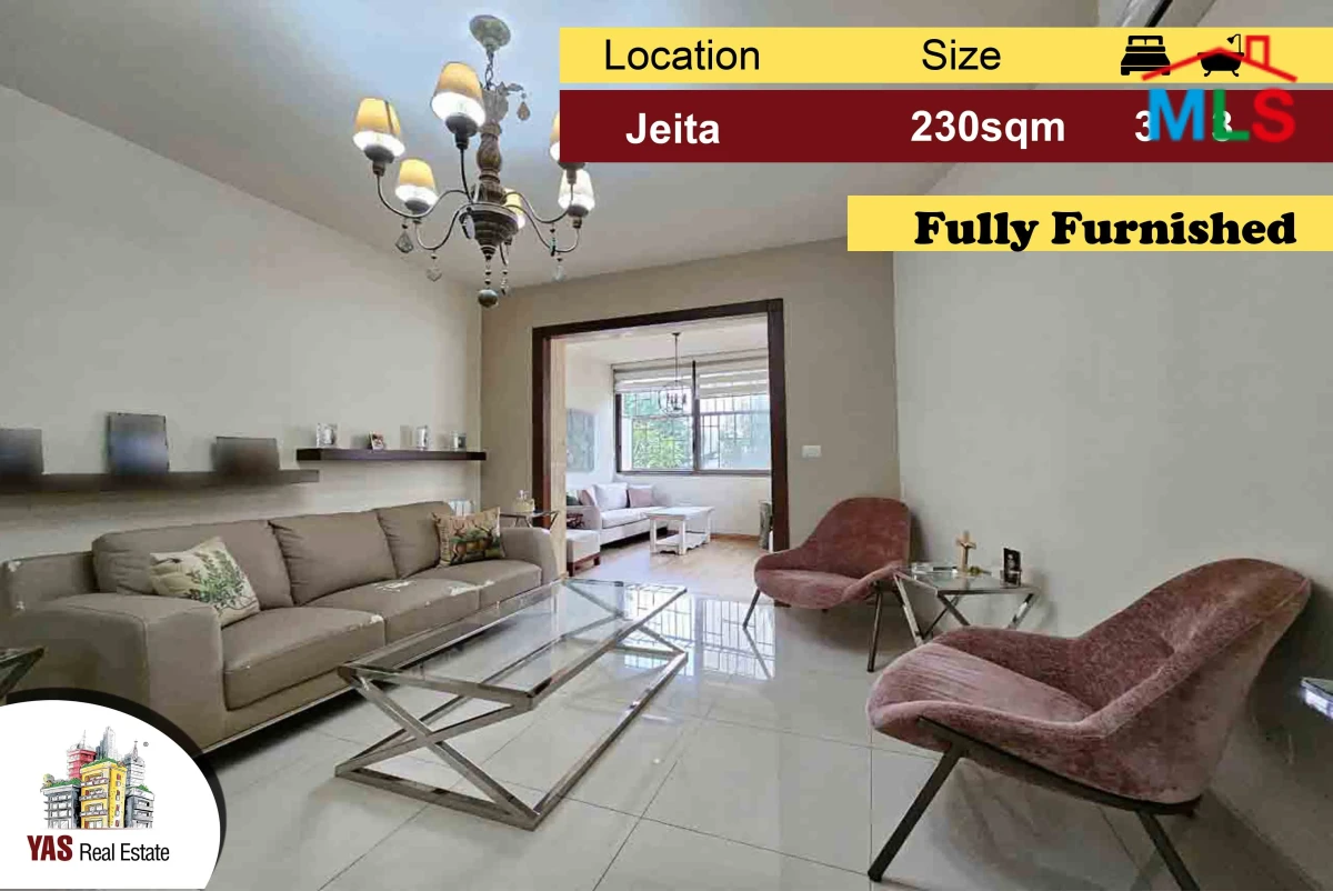 Jeita 230m2 | 100m2 Terrace | Calm Street | Furnished | Catch | TO