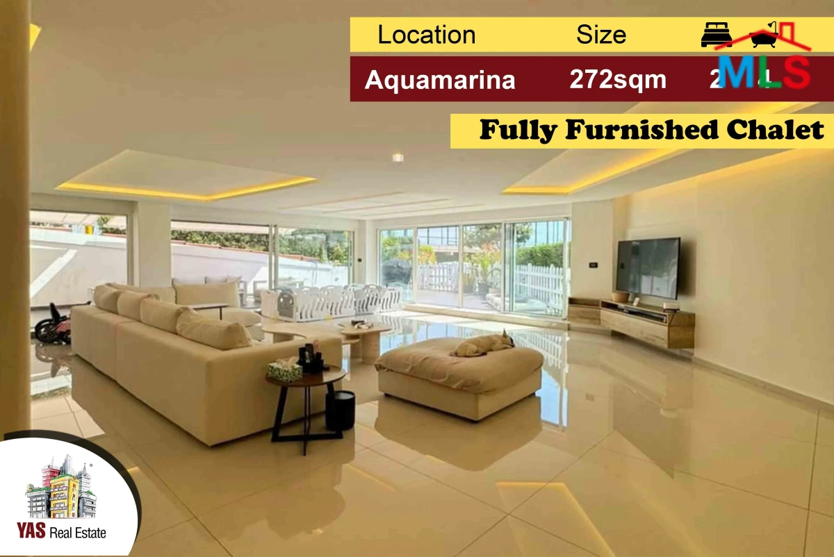 Aquamarina 272m2 | 90m2 Terrace | Private Gym | Furnished Chalet | KA