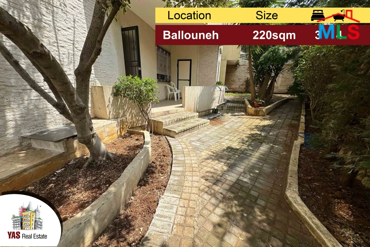 Ballouneh 220m2 | 80m2 Garden | Prime Location | Private Entrance | MY