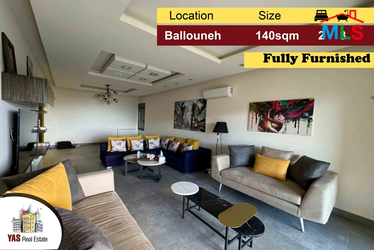 Ballouneh 140m2 | Ultra Upgraded | Panoramic View | Fully Furnished|MY