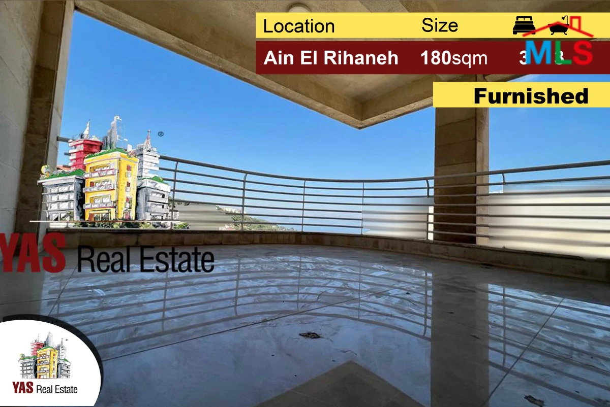 Ain El Rihaneh 180m2 | New | Furnished | View | UPGRADED | MY