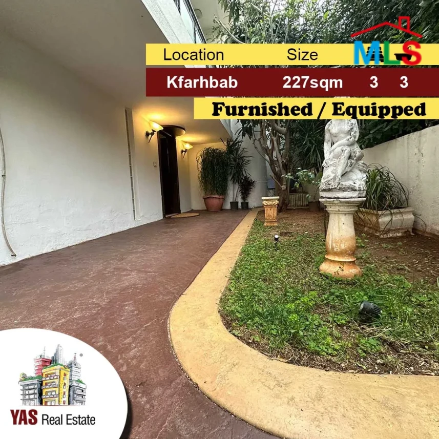 Kfarhbab 227m2 | 200m2 Terrace/garden | Furnished | View | KAIV