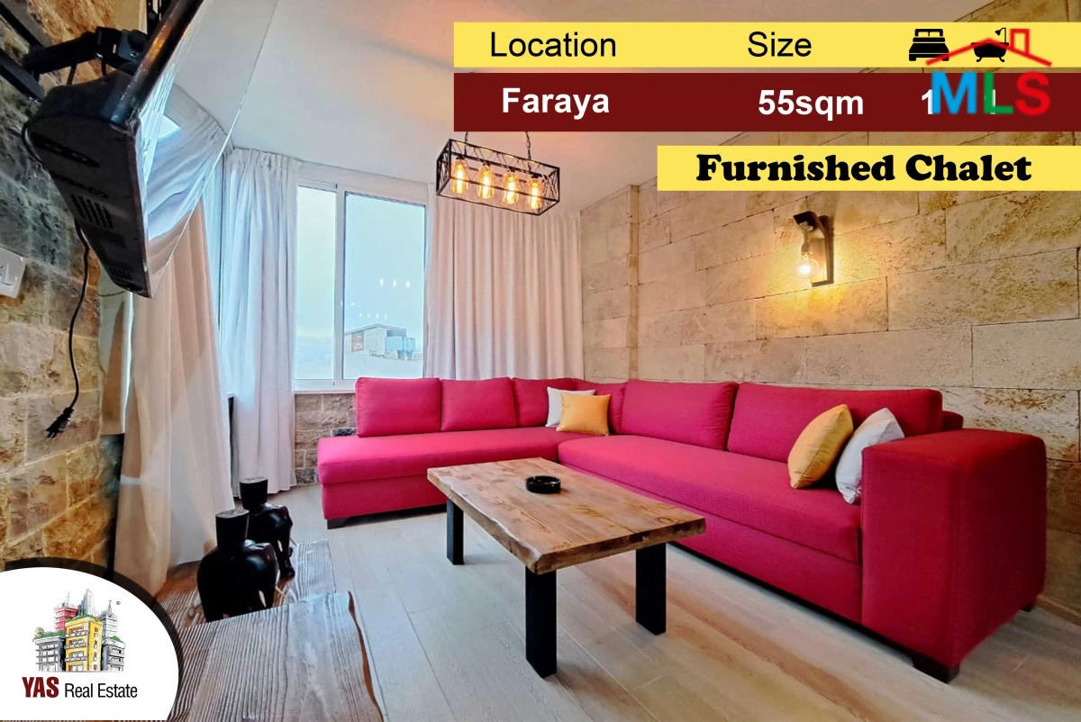Faraya 55m2 | Chalet | Furnished | Renovated | Catch | DA