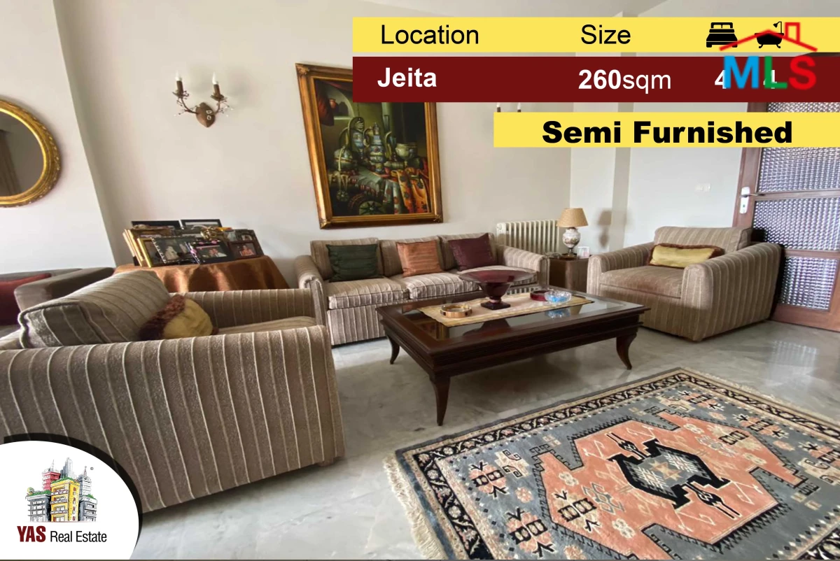 Jeita 260m2 | Mint Condition | Semi Furnished | Luxury | View | EL