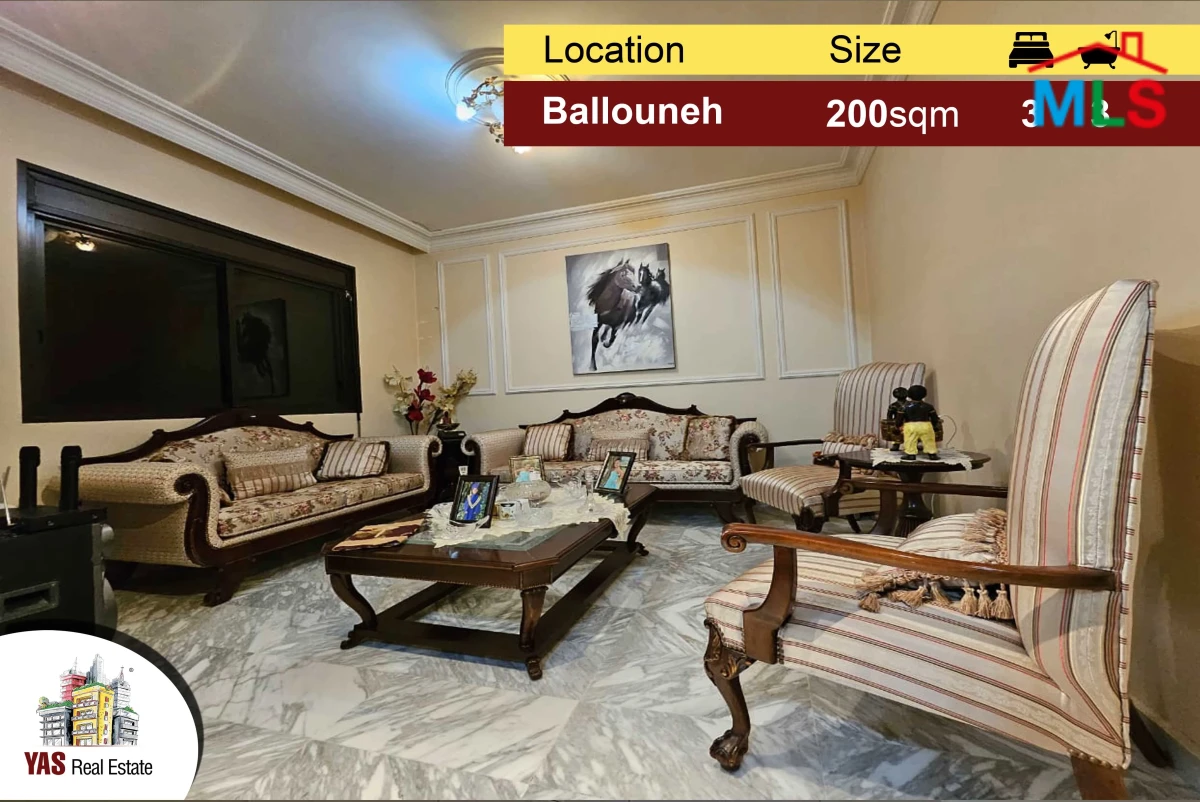 Ballouneh 200m2 | Super Luxurious | Fully Furnished | Prime Location | TO