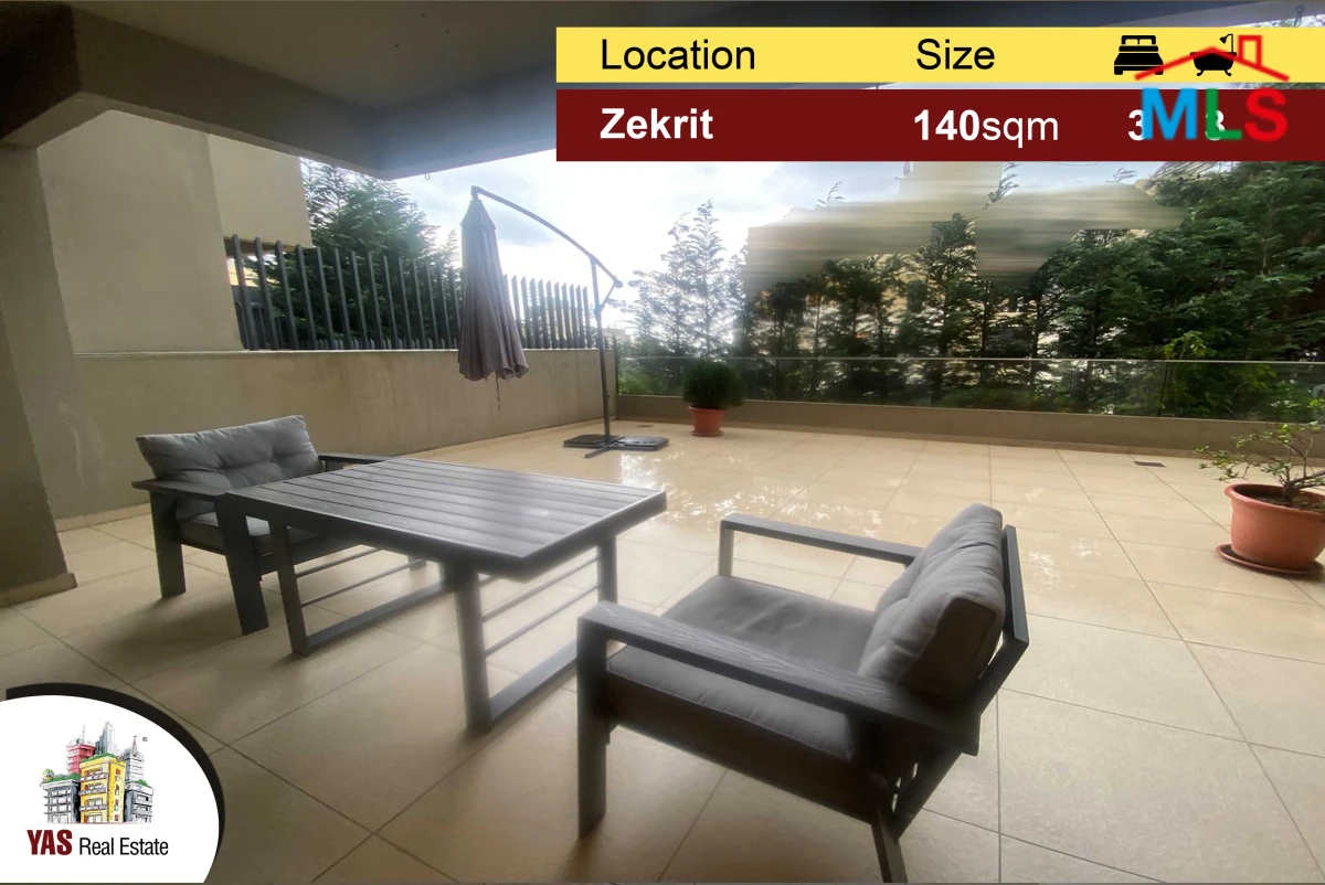 Zekrit 140m2 | 70m2 Terrace | Decorated Flat | Luxury | CHJ