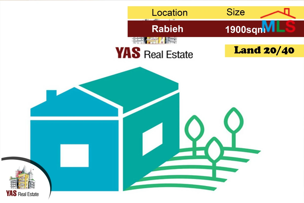 Rabieh 1900m2 | Land | 20/40 | Panoramic Sea View | MY