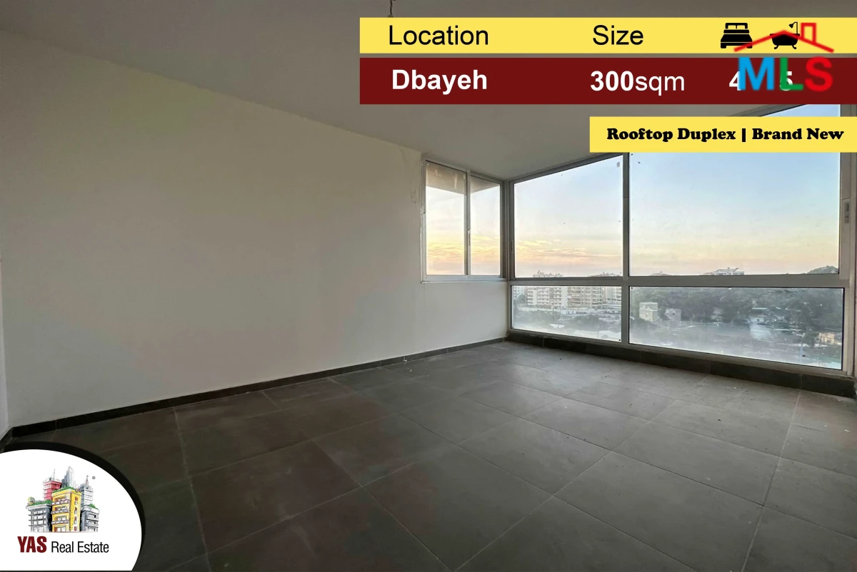 Dbayeh 300m2 | Rooftop Duplex | Brand New | Quiet Street | MJ