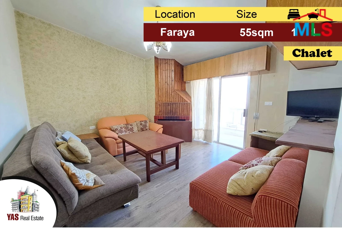 Faraya 55m2 | Chalet | Well Maintained | Quiet Street | DA