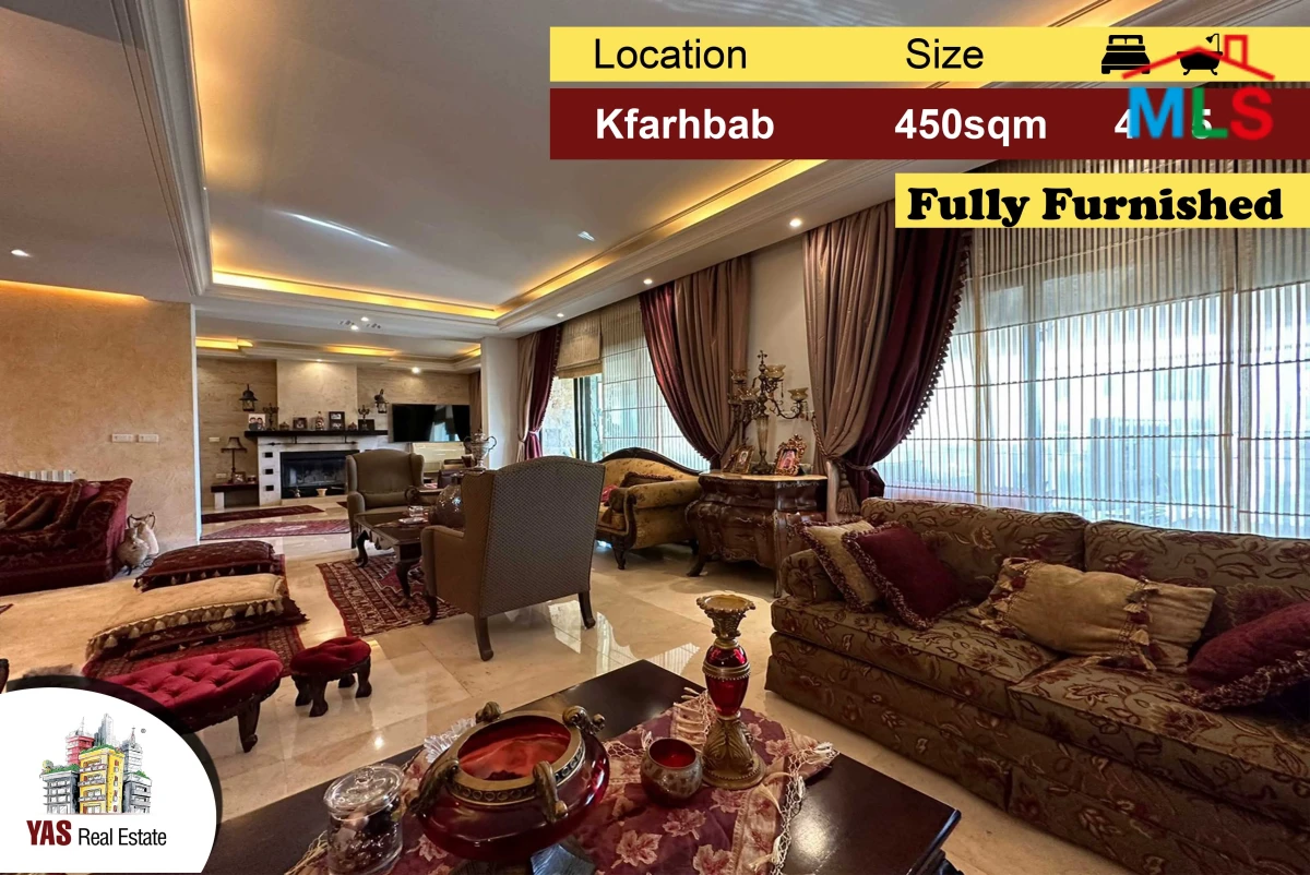 Kfarhbab 450m2 | Partial View | Furnished | Well Designed | KA IV
