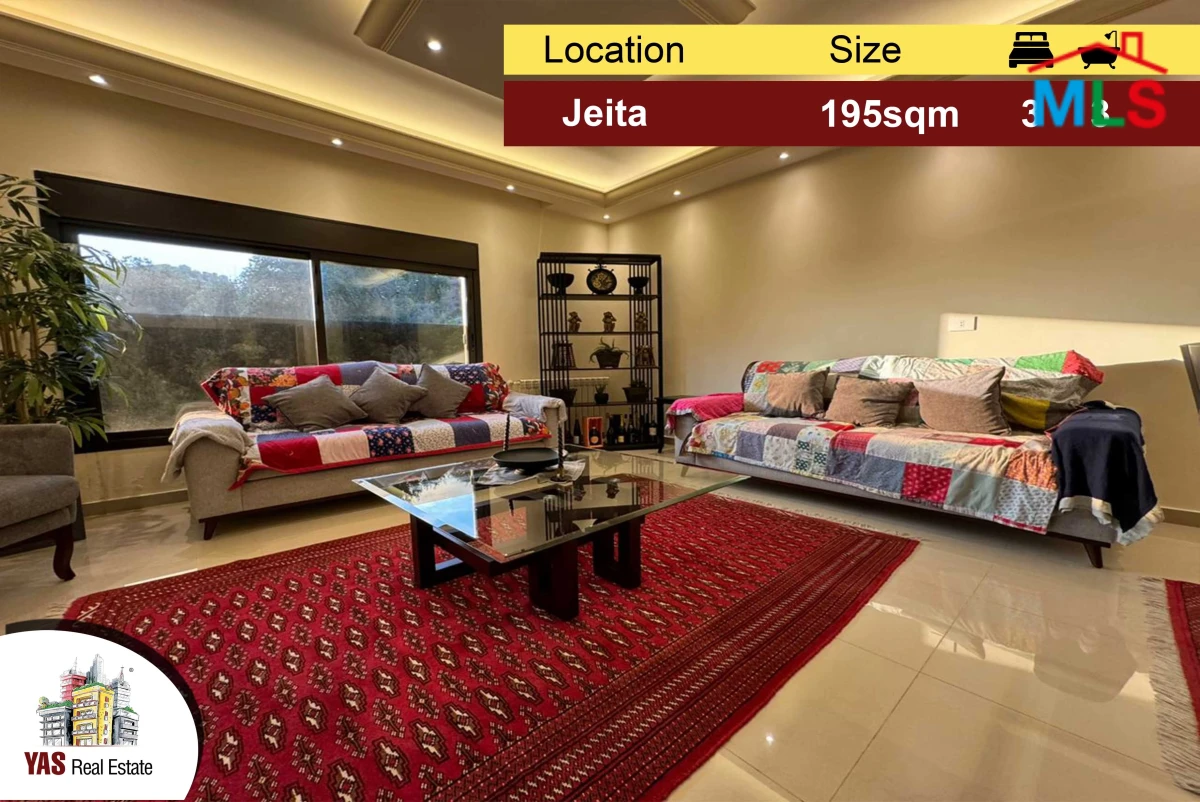 Jeita 195m2 | 40m2 Terrace | High End | Open View | Decorated | EL