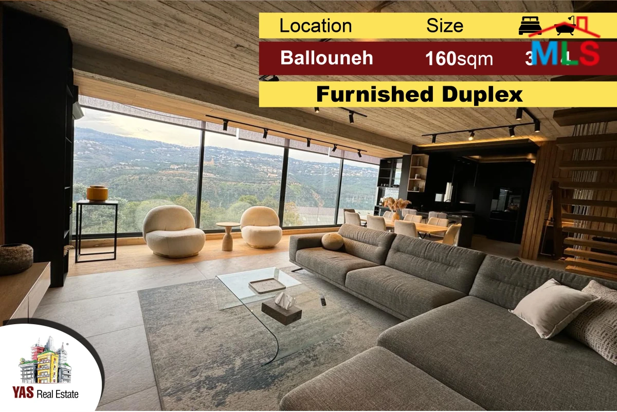 Ballouneh 170m2 Duplex | Fully Furnished | Designer’s Signature
