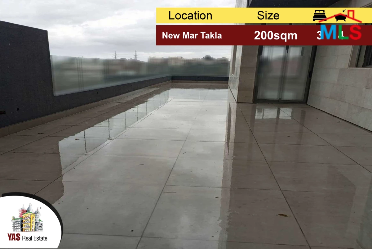 New Mar Takla 200m2 | 90m2 Terrace | Amazing View | Prime Location | P