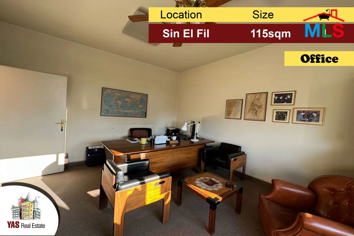 Sin El Fil 115m2 |Office | Ultra prime Location | Well Maintained MY