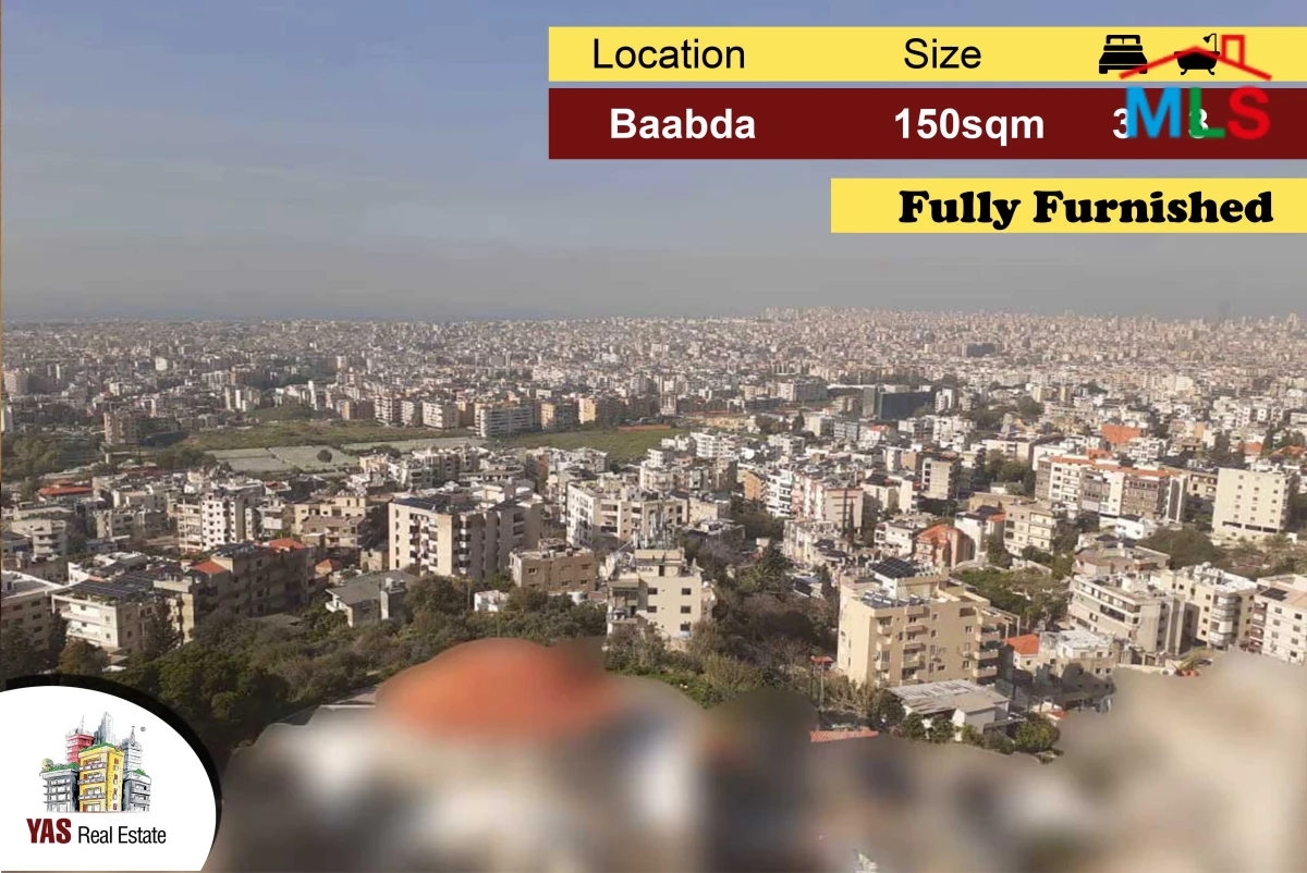 Baabda 150m2 | Furnished | Astonishing View | Prime Location | PA