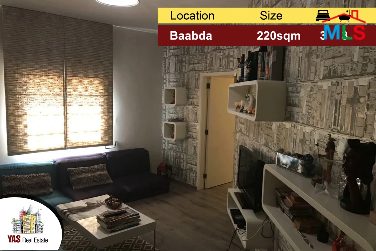 Baabda 220m2 | Well Maintained | Decorated | Prime Location | PJ
