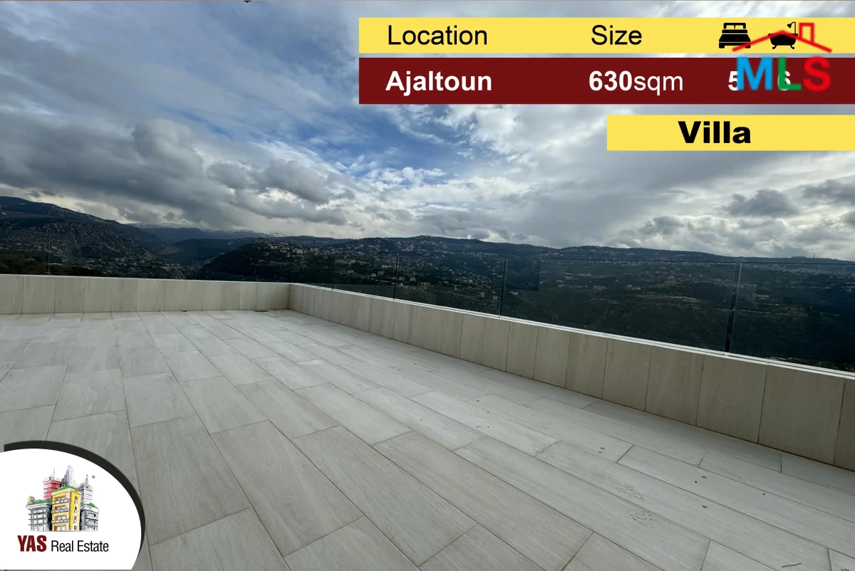 Ajaltoun 630m2 | Villa | 1100m2 Land | Panoramic View | High-End