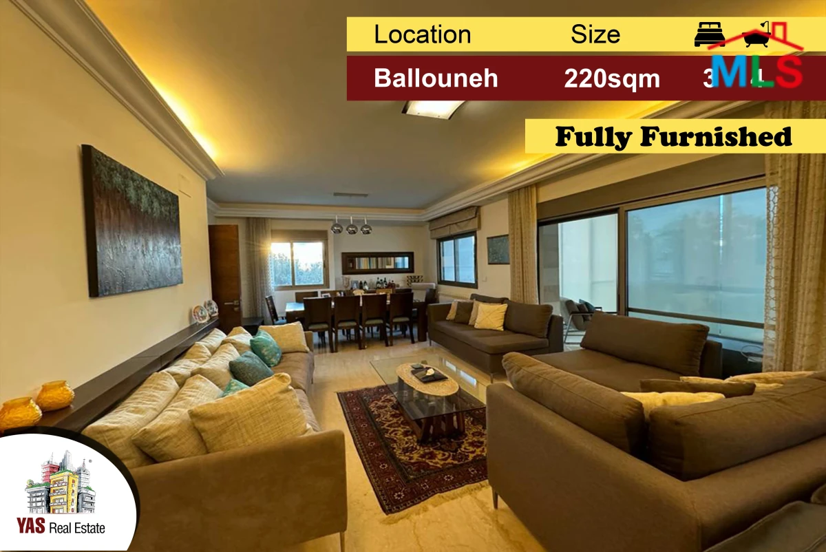 Ballouneh 220m2 | Ultra prime Location | Fully Furnished | High-End