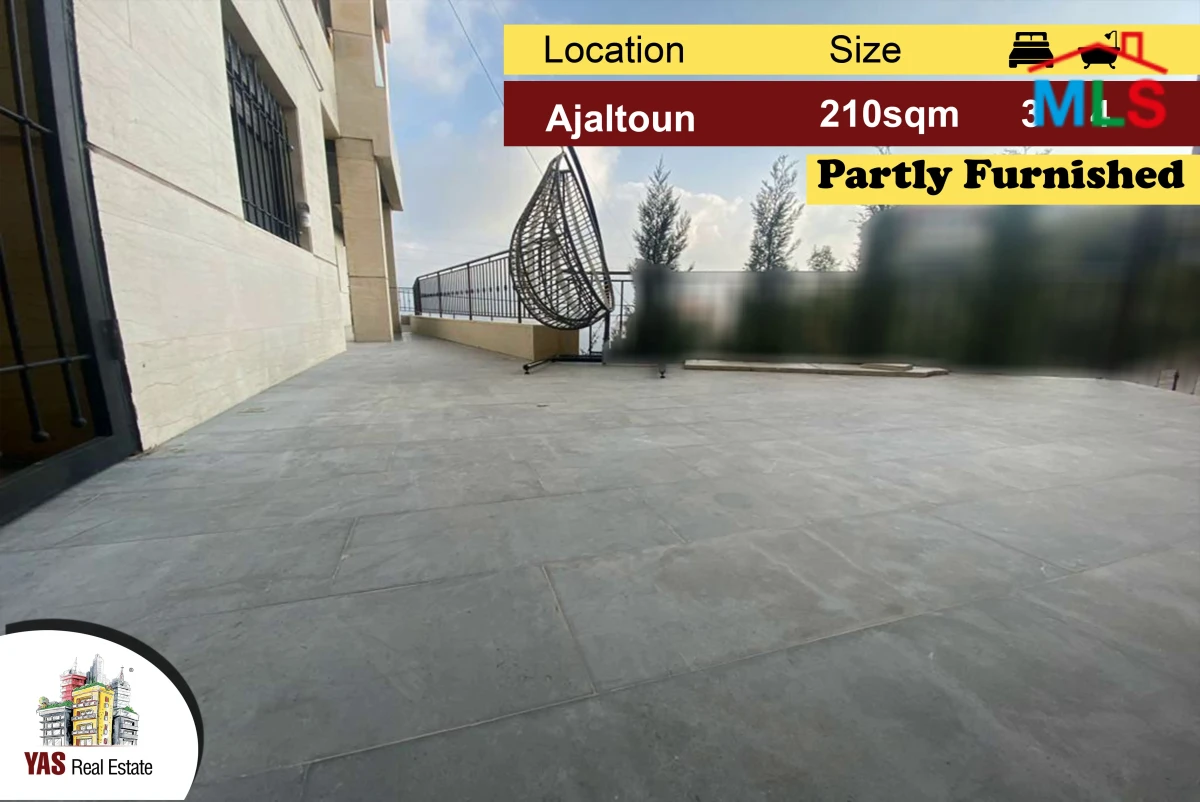 Ajaltoun 210m2 |65m2 Terrace | Partly Furnished | Super Luxurious | PJ