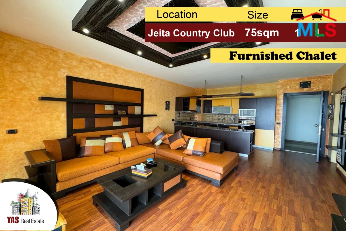 Jeita country Club | 75m2 Chalet | 30m2 Terrace | Furnished | MY