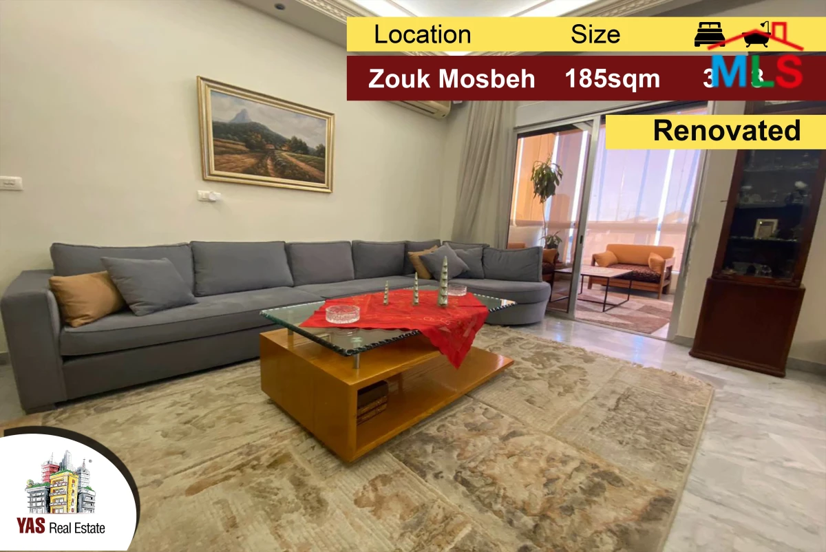 Zouk Mosbeh 185m2 | Renovated apartment | Open View