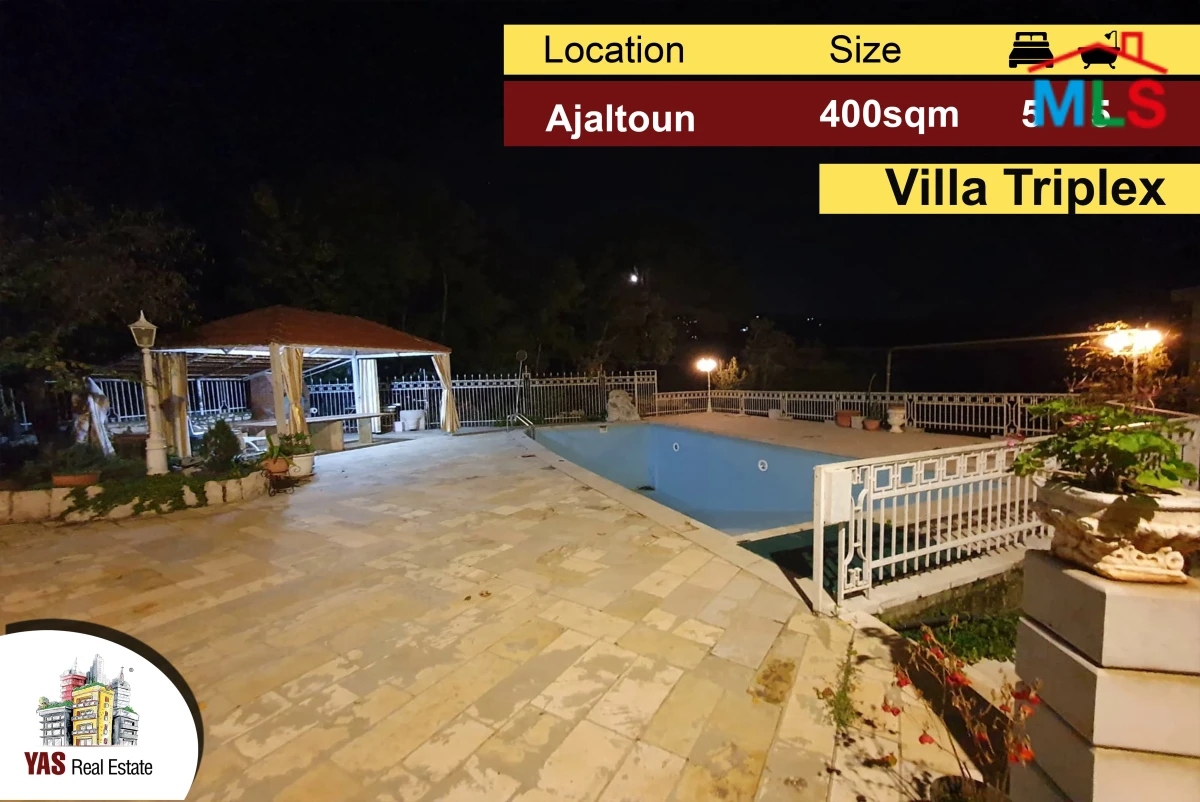 Ajaltoun 400m2 | 600m2 Terrace/Garden/Pool | Villa Triplex