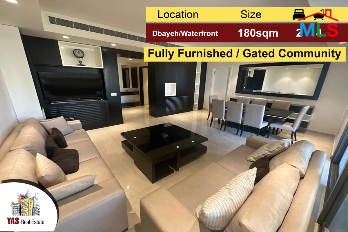 Dbayeh / Waterfront 180m2 | Fully Furnished | Gated Community