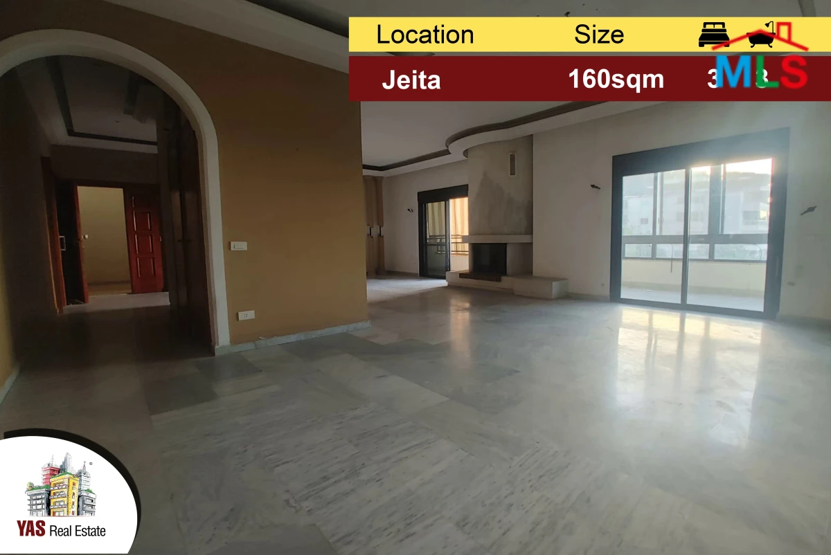 Jeita 160m2 | 60m2 terrace/garden rooftop | Partly Furnished