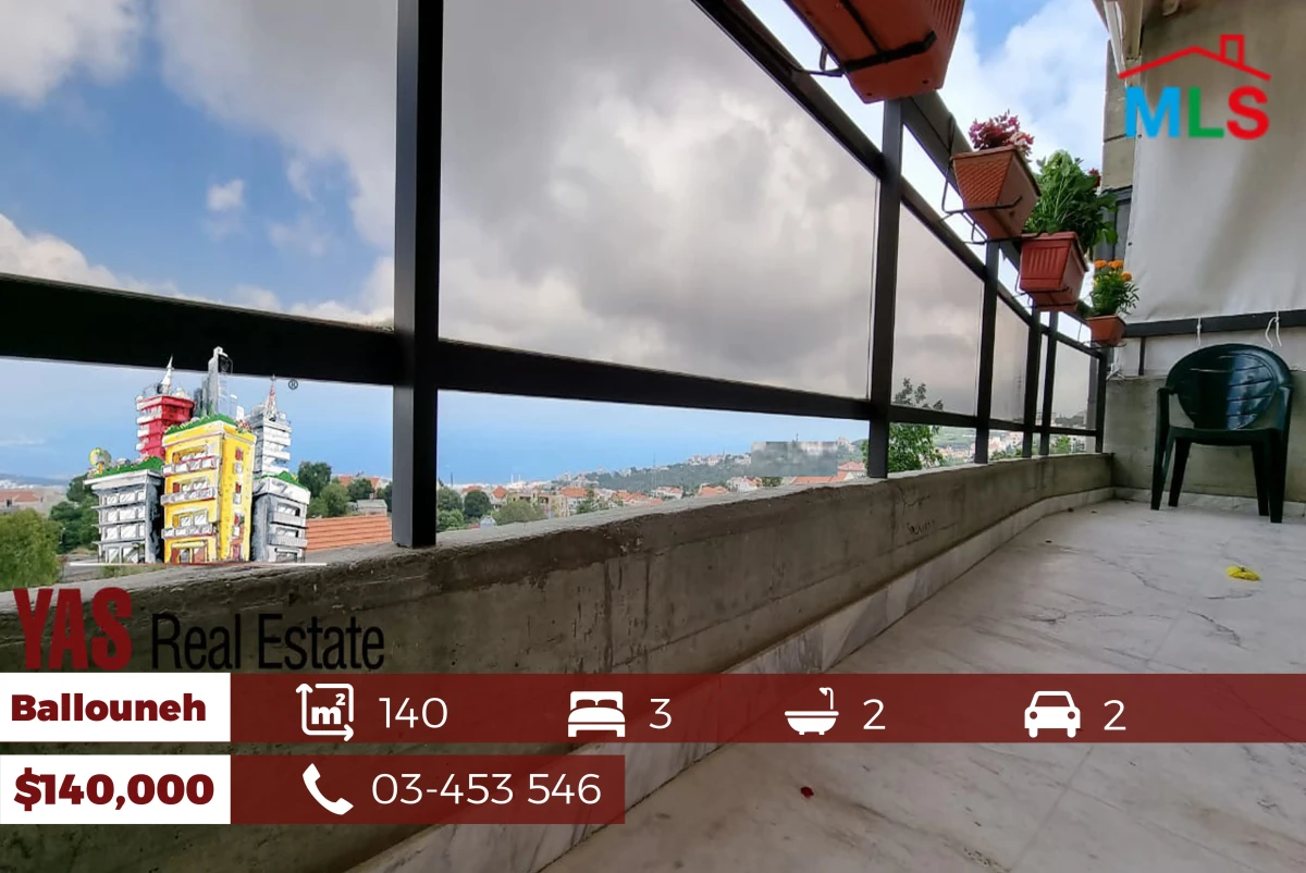 Ballouneh 140m2 | Panoramic View | Upgraded | Excellent Condition