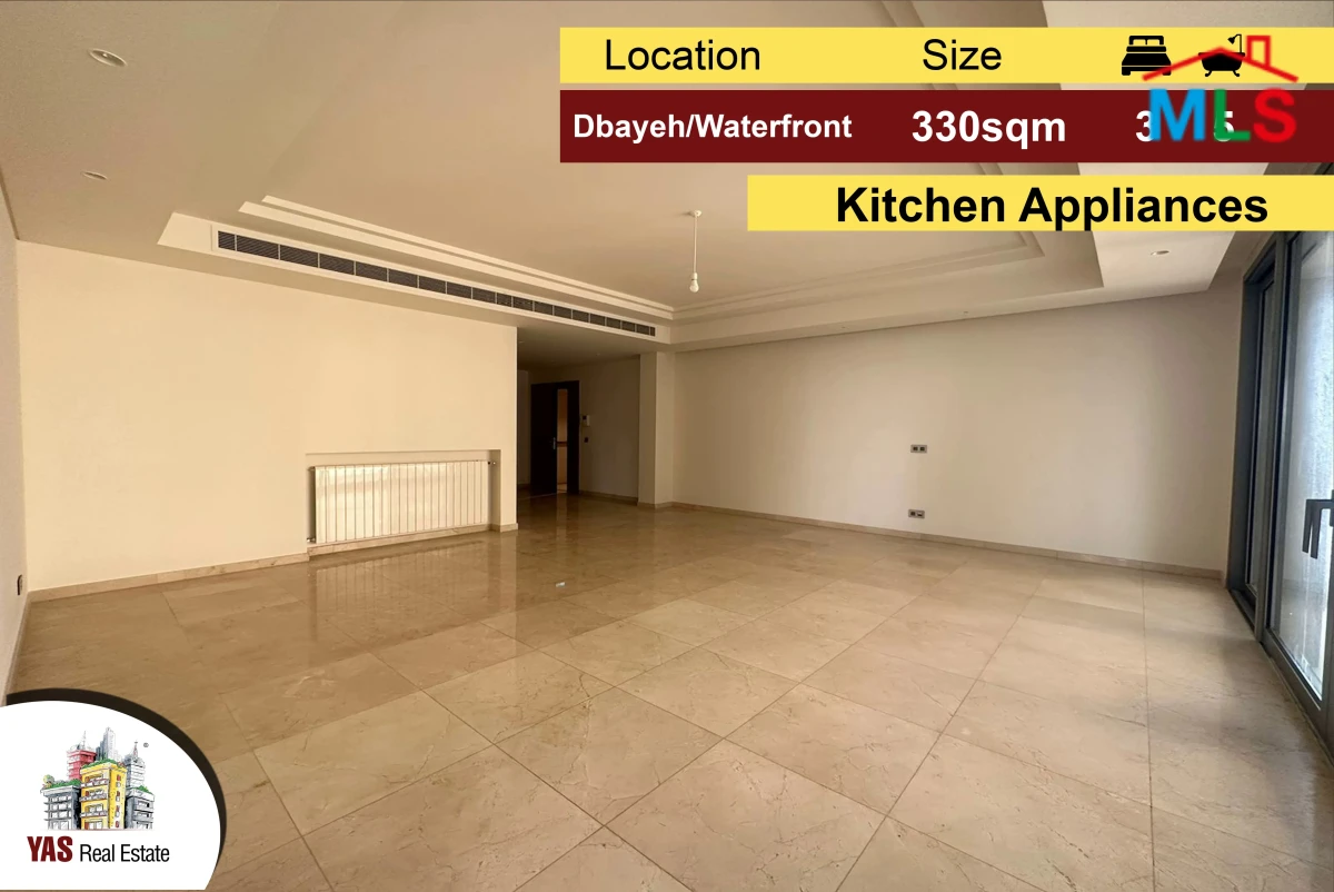 Dbayeh/Waterfront 330m2 |Brand New | High-End | Gated Community